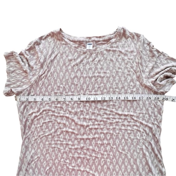 Old Navy Pink Cream Geometric Short Sleeve Tee, L - Picture 7 of 8